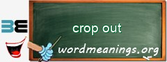 WordMeaning blackboard for crop out